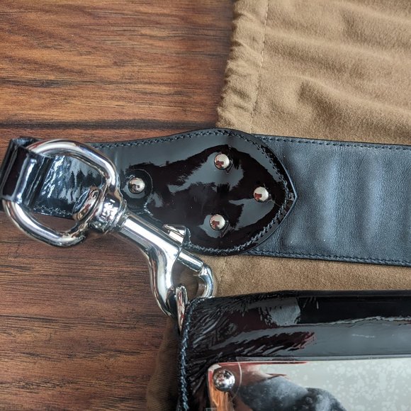 Gucci 2007 Romy Black Patent and Chrome Medium Handbag - Picture 10 of 16